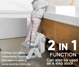 Potty Training Seat Ladder, Kids Boys Girls, Grey - Side View