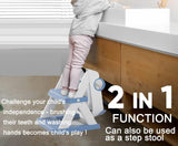 Potty Training Seat Ladder, Kids Boys Girls, Blue - Side View