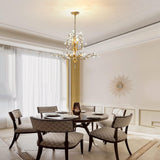 Elegant 8-Light Gold Crystal Chandelier with Vintage Charm - Low Angle