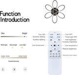 Modern LED Chandelier Flush Mount Lamp Remote Control (60cm) - Side View