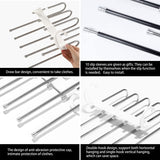 2 Pack Adjustable Multi-Layer 5 in 1 Pants Hanger for Wardrobe and Home Storage (White) - 45-Degree Angle