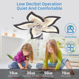Modern Low Profile Ceiling Light Fan with Remote & App Control - 69cm, 6 Speed, 3 Color Options - Top-Down View