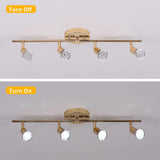 Modern 4-Light Track Lighting Kit LED (Gold) - Low Angle