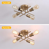 Modern Industrial Chandelier, 4 Light, Black - Extra Image