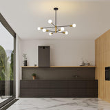 Sputnik Chandelier Modern Industrial, 8-Light , Black & Gold - Extra Image