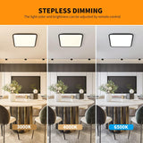 Dimmable LED Ceiling Light, 40W Anti Blue - Front View