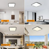 Dimmable LED Ceiling Light, 40W Anti Blue - Low Angle