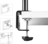Dual Monitor Desk Mount with 360° Rotation for Screens Up to 27