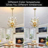 Crystal Chandelier Vintage, 3 Lights, Gold - Close-Up Angle