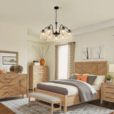 Crystal Chandelier Industrial Farmhouse, Black - Close-Up Angle