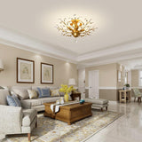 Crystal Chandelier Vintage, 4 Lights, Gold - Extra Image