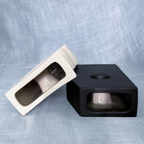 Ceramic Set of 2 Modern Black and White Vases for Home Decor - 45-Degree Angle