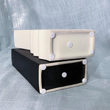 Ceramic Set of 2 Modern Black and White Vases for Home Decor - Close-Up Angle