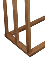 Bamboo Towel Bar Holder Rack 3-Tier Freestanding for Bathroom and Bedroom - Top-Down View