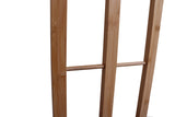 Bamboo Towel Bar Metal Holder Rack 3-Tier Freestanding for Bathroom and Bedroom - Top-Down View