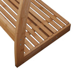 Bamboo Towel Bar Metal Holder Rack 3-Tier Freestanding and Bottom shelf for Bathroom - 45-Degree Angle