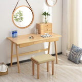 Hanging Round Wall Mirror 38 cm - Solid Bamboo Frame and Adjustable Leather Strap for Bathroom and Bedroom - Side View