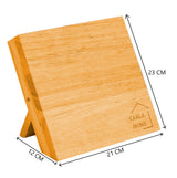 Natural Bamboo Magnetic Knife Block Holder with Strong Magnets for Home Kitchen Storage & Organisation - Close-Up Angle