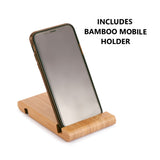 3 Pieces Bamboo Cutting Board with Juice Groove and Mobile Holder included for Home Kitchen - Rear View