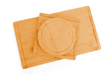 3 Pieces Bamboo Cutting Board with Juice Groove and Mobile Holder included for Home Kitchen - Extra Image