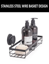 2 Pack Rectangular Corner Shower Caddy Shelf Basket Rack with Premium Vacuum Suction Cup No-Drilling for Bathroom and Kitchen - Top-Down View