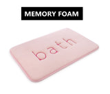 Extra Thick Memory Foam & Super Comfort Bath Rug Mat for Bathroom (60 x 40 cm, Pink) - Front View