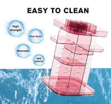 360 Rotating Large Capacity Makeup Organizer for Bedroom and Bathroom (Pink) - Low Angle