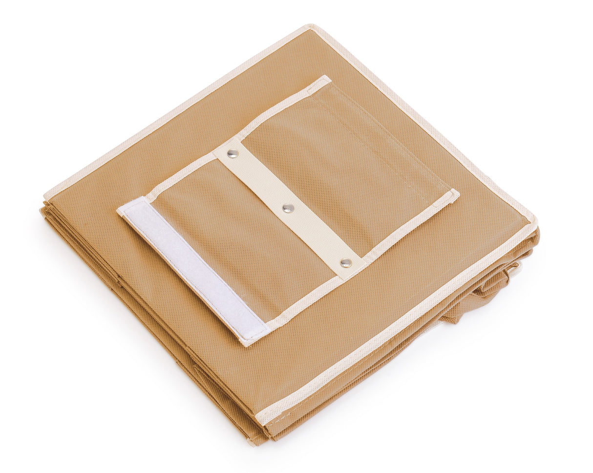 5-Tier Hanging Closet Organizer - 3 Pack Storage Solution for Clothes (Beige)