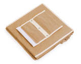5-Tier Hanging Closet Organizer - 3 Pack Storage Solution for Clothes (Beige) - Rear View