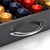 CARLA HOME Coffee Pods Holder Storage Drawer Compatible with 60 Nespresso Pods for Kitchen Storage & Organisation (Black) - Top-Down View