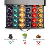 CARLA HOME Coffee Pods Holder Storage Drawer Compatible with 60 Nespresso Pods for Kitchen Storage & Organisation (Black) - Rear View