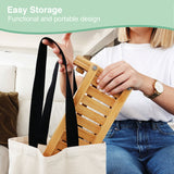 CARLA HOME Portable Bamboo Baby Bottle Drying Rack - Low Angle