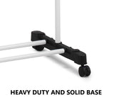 CARLA HOME Folding 3 Tier Clothes Laundry Drying Rack with Stainless Steel Tubes for Indoor & Outdoor Home - Top-Down View