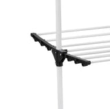 CARLA HOME Folding 3 Tier Clothes Laundry Drying Rack with Stainless Steel Tubes for Indoor & Outdoor Home - Rear View