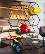 14 Bottle Freestanding Modern Metal Countertop Wine Rack Countertop
