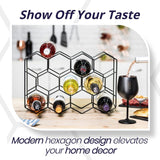 14 Bottle Freestanding Modern Metal Countertop Wine Rack Countertop - 45-Degree Angle