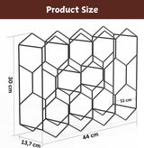 14 Bottle Freestanding Modern Metal Countertop Wine Rack Countertop - Low Angle