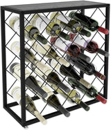 Freestanding Metal Wine Rack for 25 Bottles - Front View