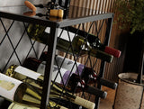 Freestanding Metal Wine Rack for 25 Bottles - Top-Down View