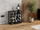 Freestanding Metal Wine Rack for 25 Bottles - 45-Degree Angle