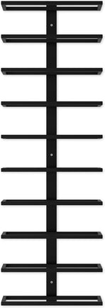 Metal Wall Mount Wine Rack for Wine Bottles, Liquor, Champagne (Holds 10 Bottles)