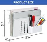 Under Desk Side Laptop Holder Storage with No Drill Cable Management Tray and Pen Storage for Office and Home - Extra Image