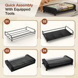 XXL Under Bed Rolling Storage Containers with 50L Large Capacity and Wheels - Low Angle