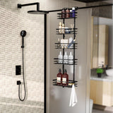 4 Tier Adjustable Baskets Over Door Pantry Organiser for Home Kitchen - 45-Degree Angle