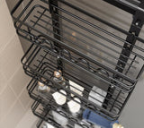 4 Tier Adjustable Baskets Over Door Pantry Organiser for Home Kitchen - Close-Up Angle