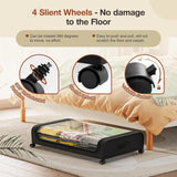 Set 2 Pcs XXL Under Bed Rolling Storage Containers with 50L Large Capacity and Wheels - Top-Down View