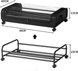 Set 2 Pcs XXL Under Bed Rolling Storage Containers with 50L Large Capacity and Wheels - Extra Image