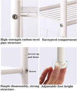 CARLA HOME 3-Tier Over The Toilet Storage Rack with Hooks & Paper Holder for Bathroom & Laundry Room - Top-Down View