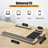 CARLA HOME Oversized Portable Lap Desk with Cushion,Mouse Pad, Tablet and Phone Holder which Fits Up to 17 Inch Laptops for Bed or Sofa (Brown) - Front View