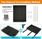 CARLA HOME Pack Pull Out Cabinet Organizer Expandable for Cabinets with Adjustable Slide Out Shelves and Easy Installation (Black) - Low Angle